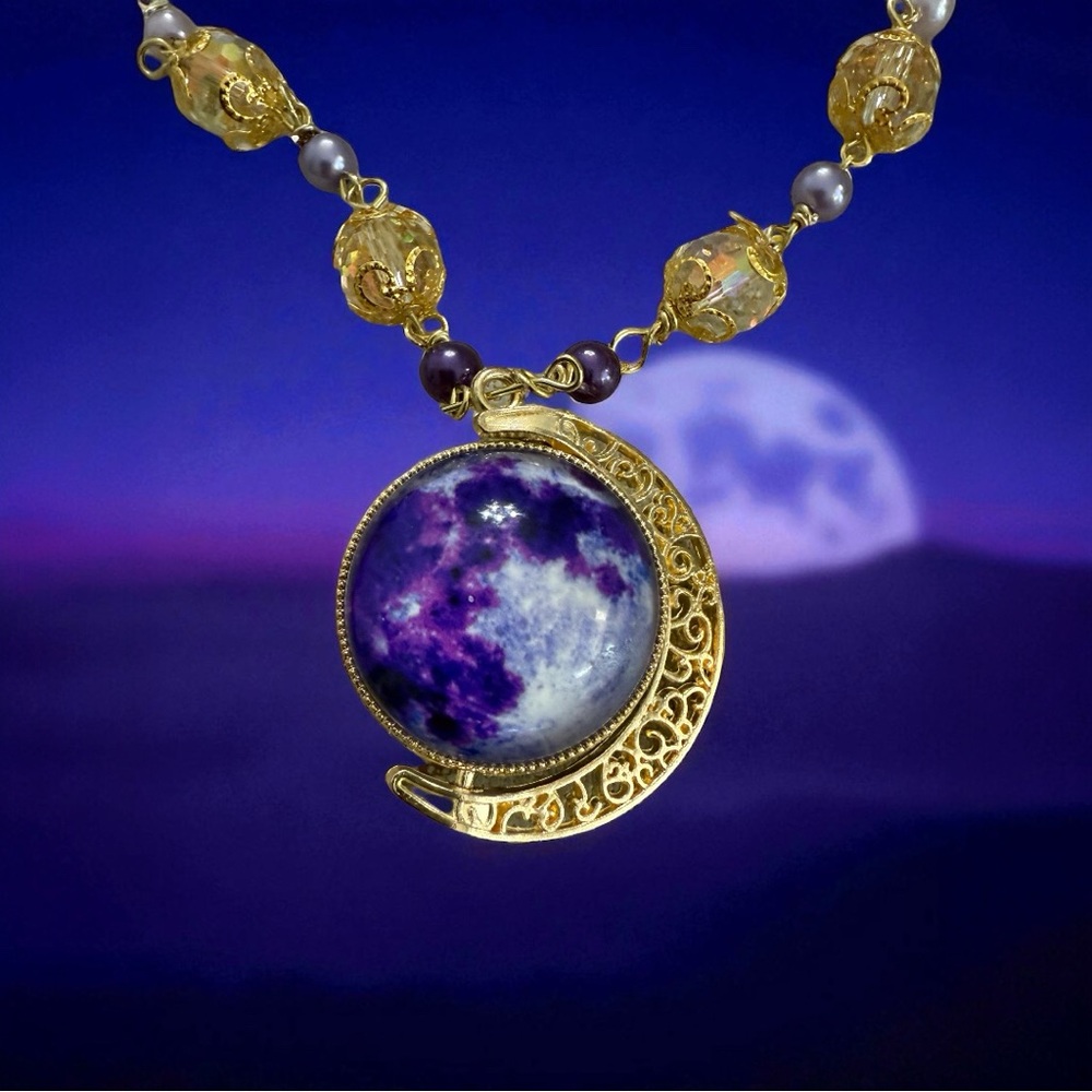 Glow in the Dark Moon Goddess Necklace